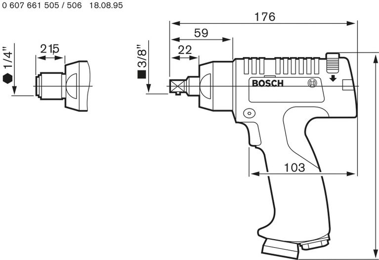 Impulse driver, 1/4" keyless chuck