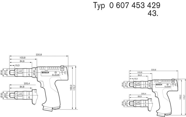 180-watt centre grip screwdriver