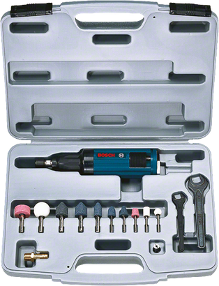 Pneumatic straight grinder set