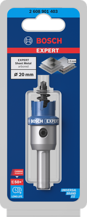 Bosch Expert Scie-Cloche Carbide Sheetmetal Ø 20mm Accessoire Machine  Schkagbohr