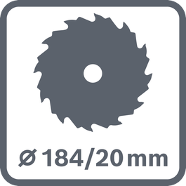  Saw blade diameter 184-20 mm