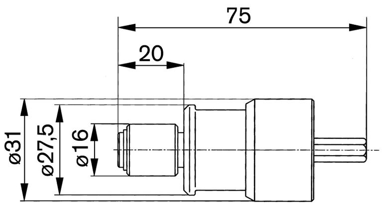 Screw head 1/4" - QQC