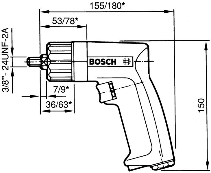 320-watt pneumatic drill