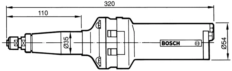 550 W pneumatic straight grinder