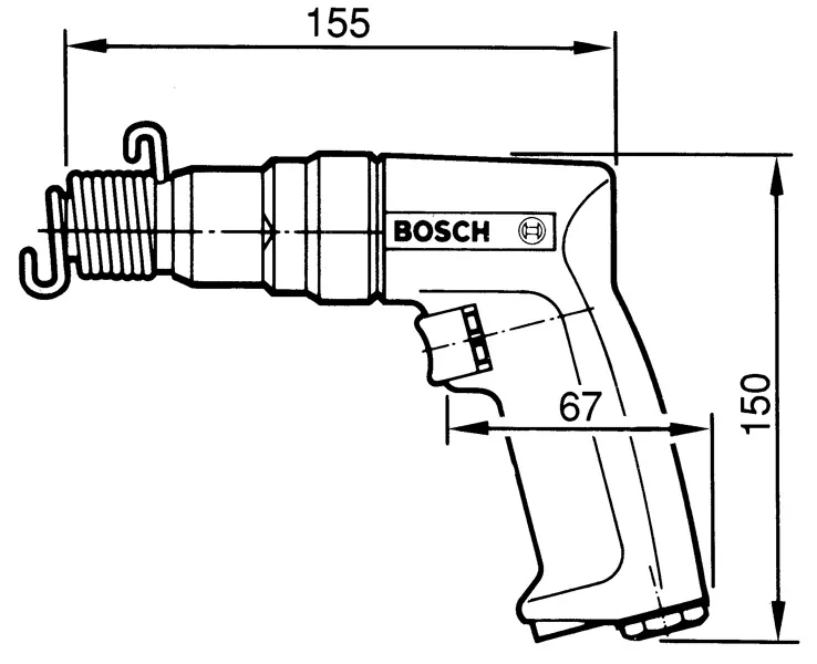 Pneumatic chisel hammer