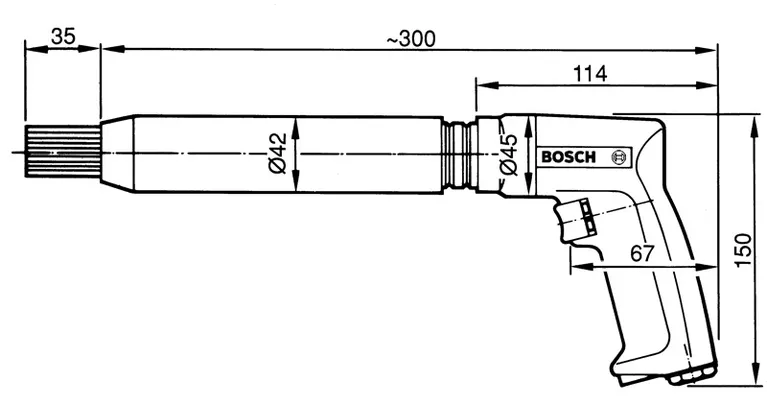 Pneumatic needle descaler