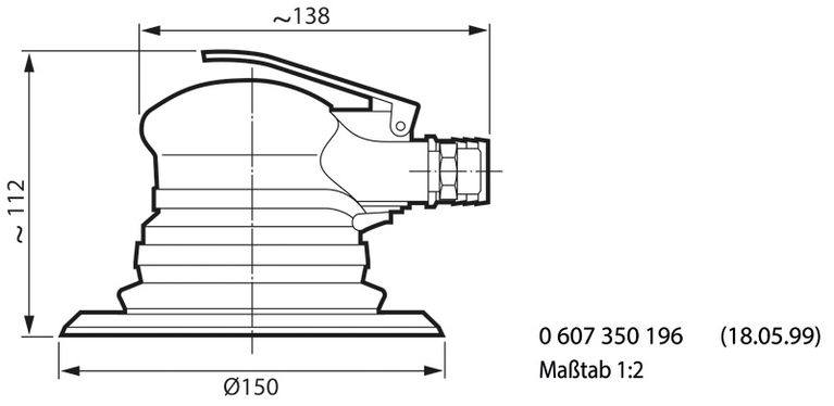 Pneumatic random orbit sander